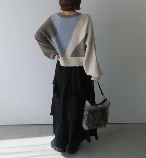 archives「インターシャカラーブロックニットプルオーバー」|ニット・セーター|