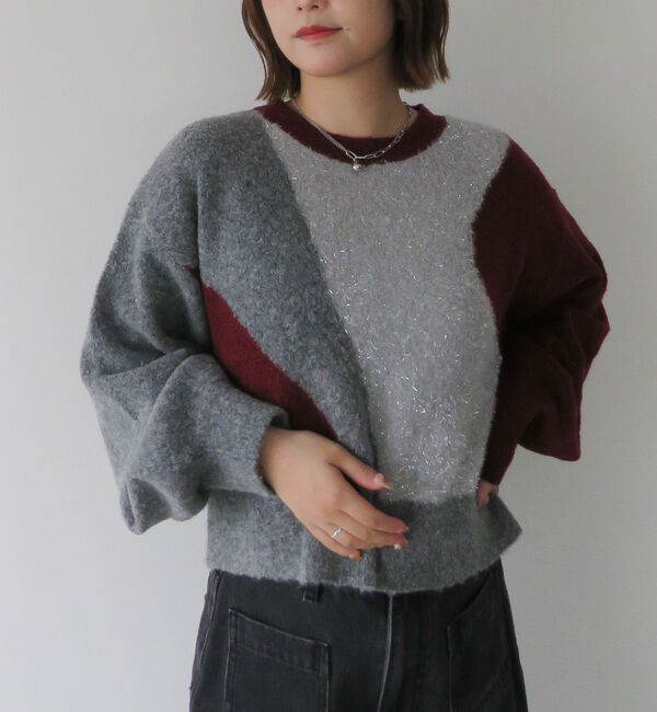 archives「インターシャカラーブロックニットプルオーバー」|ニット・セーター|WINE