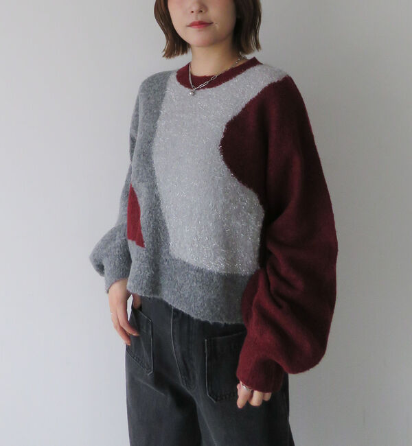 archives「インターシャカラーブロックニットプルオーバー」|ニット・セーター|