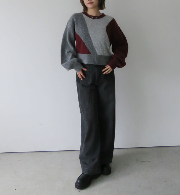 archives「インターシャカラーブロックニットプルオーバー」|ニット・セーター|