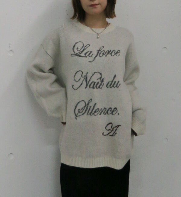 archives「ラインロゴｊｑミドルニットプルオーバー」|ニット・セーター|