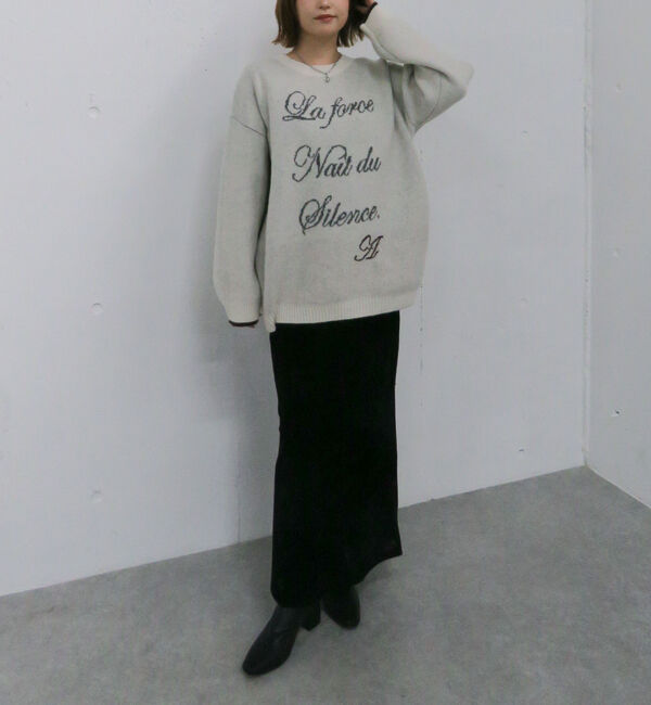 archives「ラインロゴｊｑミドルニットプルオーバー」|ニット・セーター|