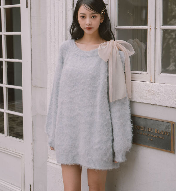 archives「２ｗａｙ肩リボンニットチュニック」|ニット・セーター|