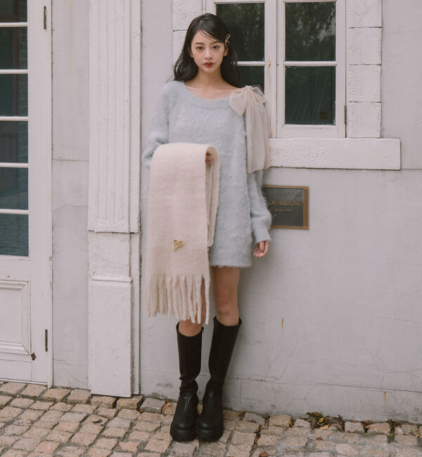 archives「２ｗａｙ肩リボンニットチュニック」|ニット・セーター|