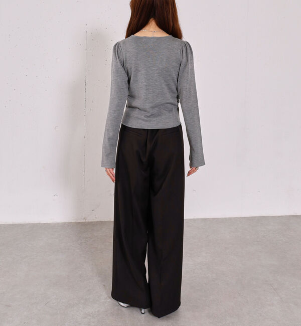 archives「【高機能】フロントギャザーＶネックニットプルオーバー」|ニット・セーター|