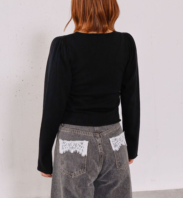 archives「【高機能】フロントギャザーＶネックニットプルオーバー」|ニット・セーター|