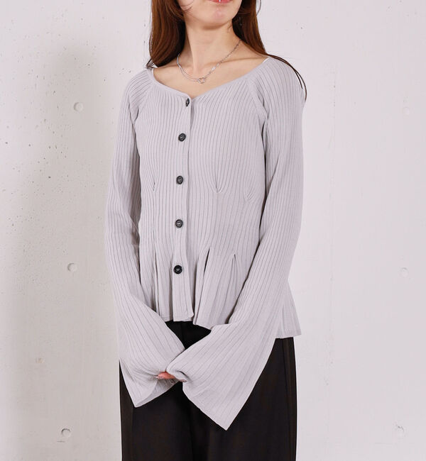 archives「【ＯＮかわ】タックペプラムリブニットカーディガン」|ニット・セーター|