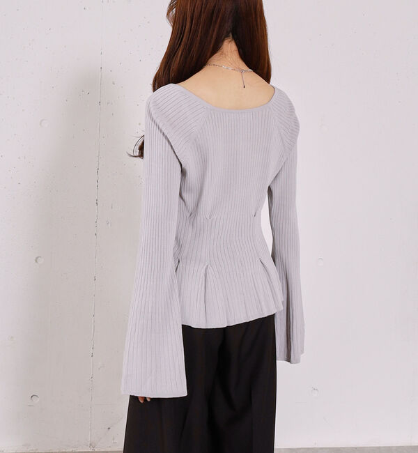 archives「【ＯＮかわ】タックペプラムリブニットカーディガン」|ニット・セーター|