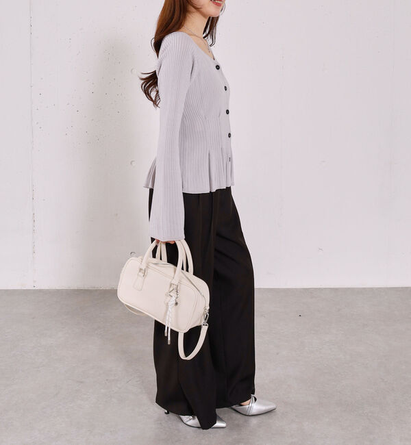 archives「【ＯＮかわ】タックペプラムリブニットカーディガン」|ニット・セーター|