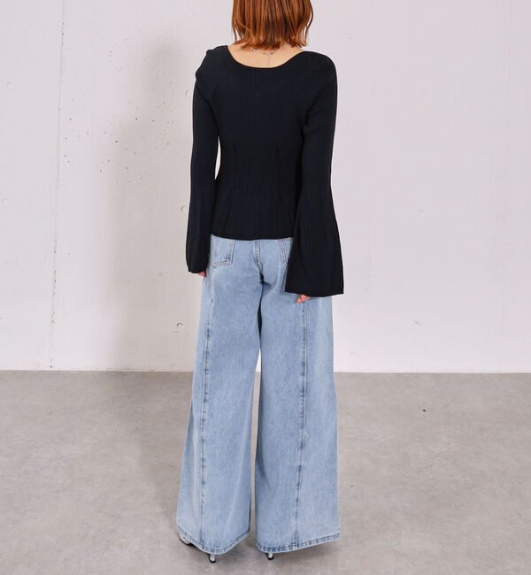 archives「【ＯＮかわ】タックペプラムリブニットカーディガン」|ニット・セーター|