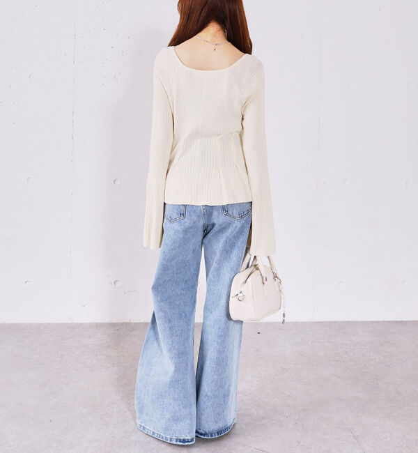 archives「【ＯＮかわ】タックペプラムリブニットカーディガン」|ニット・セーター|