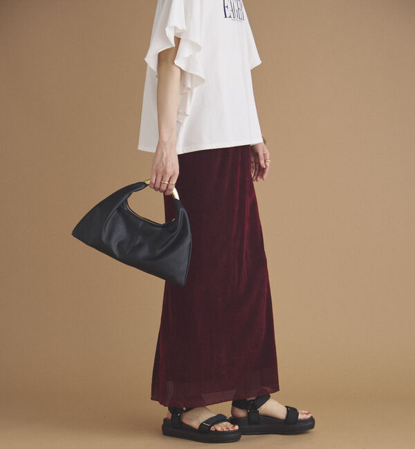 Doux archives「フロッキーベロアタイトスカート」|スカート|WINE