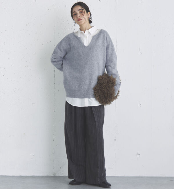 Doux archives「カシミヤウールキーネックニットプルオーバー」|ニット・セーター|