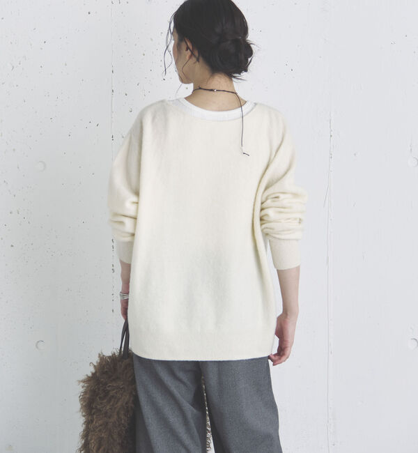Doux archives「カシミヤウールキーネックニットプルオーバー」|ニット・セーター|