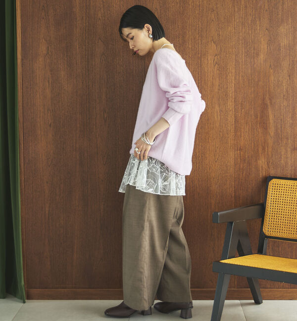 Doux archives「カシミヤウールキーネックニットプルオーバー」|ニット・セーター|