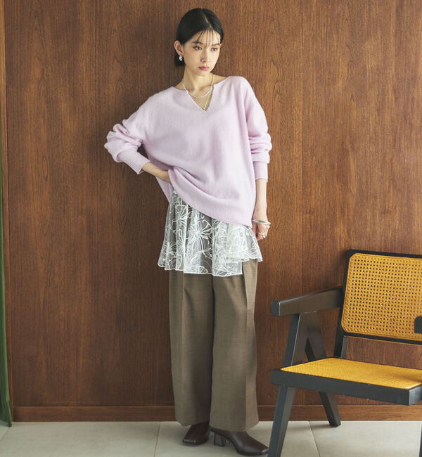 Doux archives「カシミヤウールキーネックニットプルオーバー」|ニット・セーター|