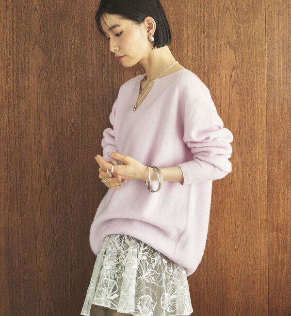 Doux archives「カシミヤウールキーネックニットプルオーバー」|ニット・セーター|