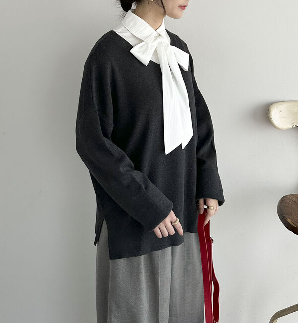 Doux archives「機能性　２ＷＡＹニット」|ニット・セーター|CHARCOAL GRAY