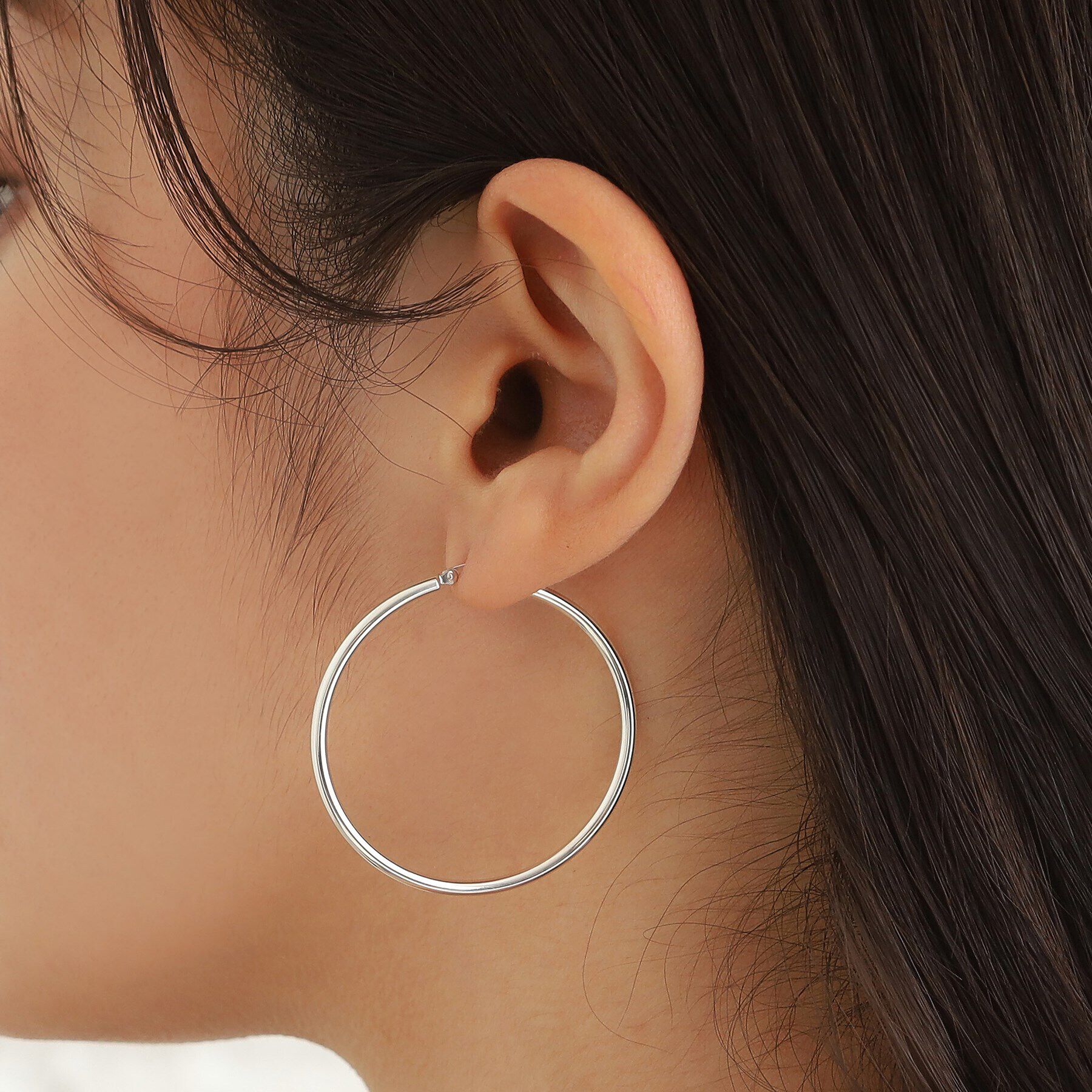 COCOSHNIK ONKITSCH「シルバー ソリッドフープピアスL」|ピアス|