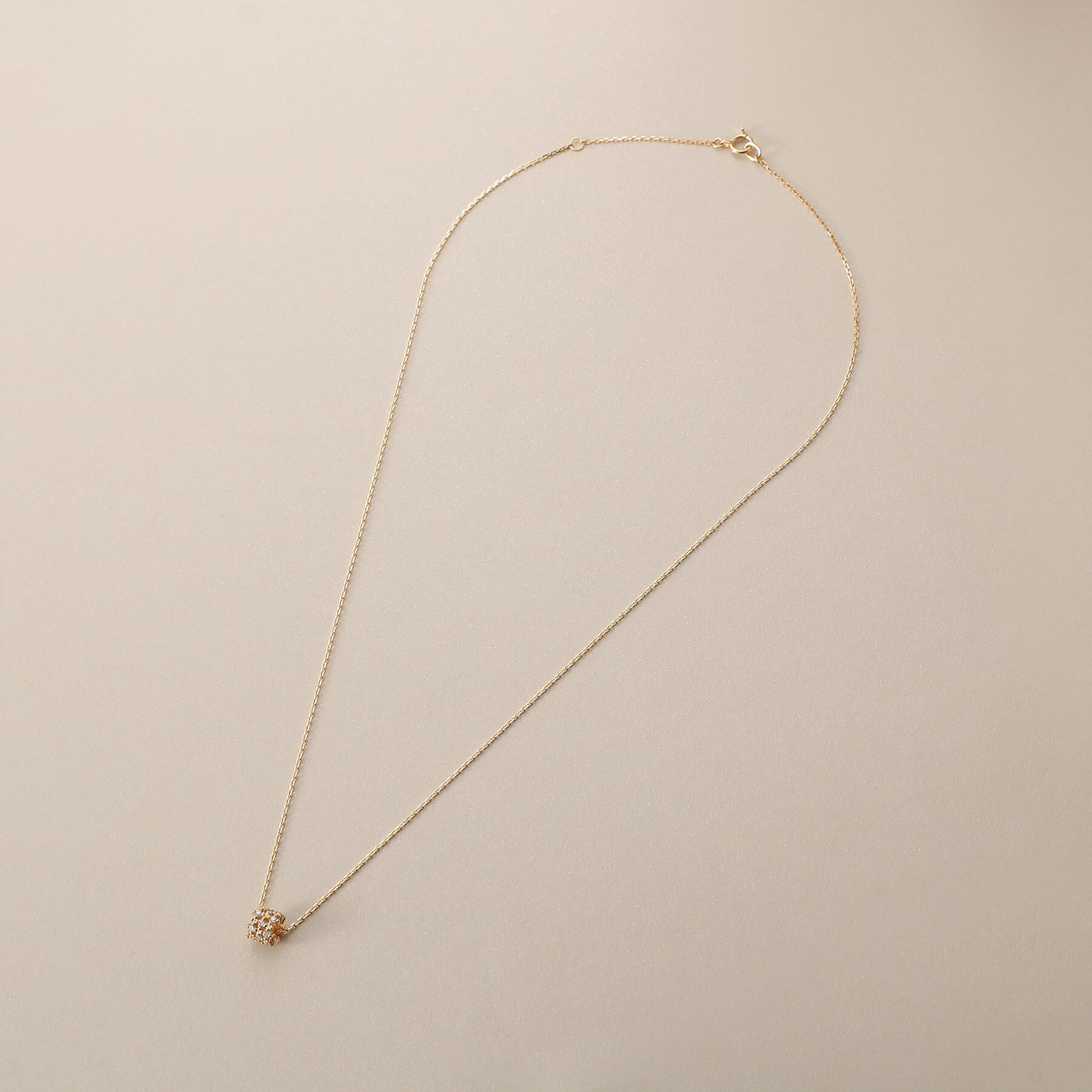 COCOSHNIK「K18ダイヤモンド レースビーズ ネックレス」|ネックレス|