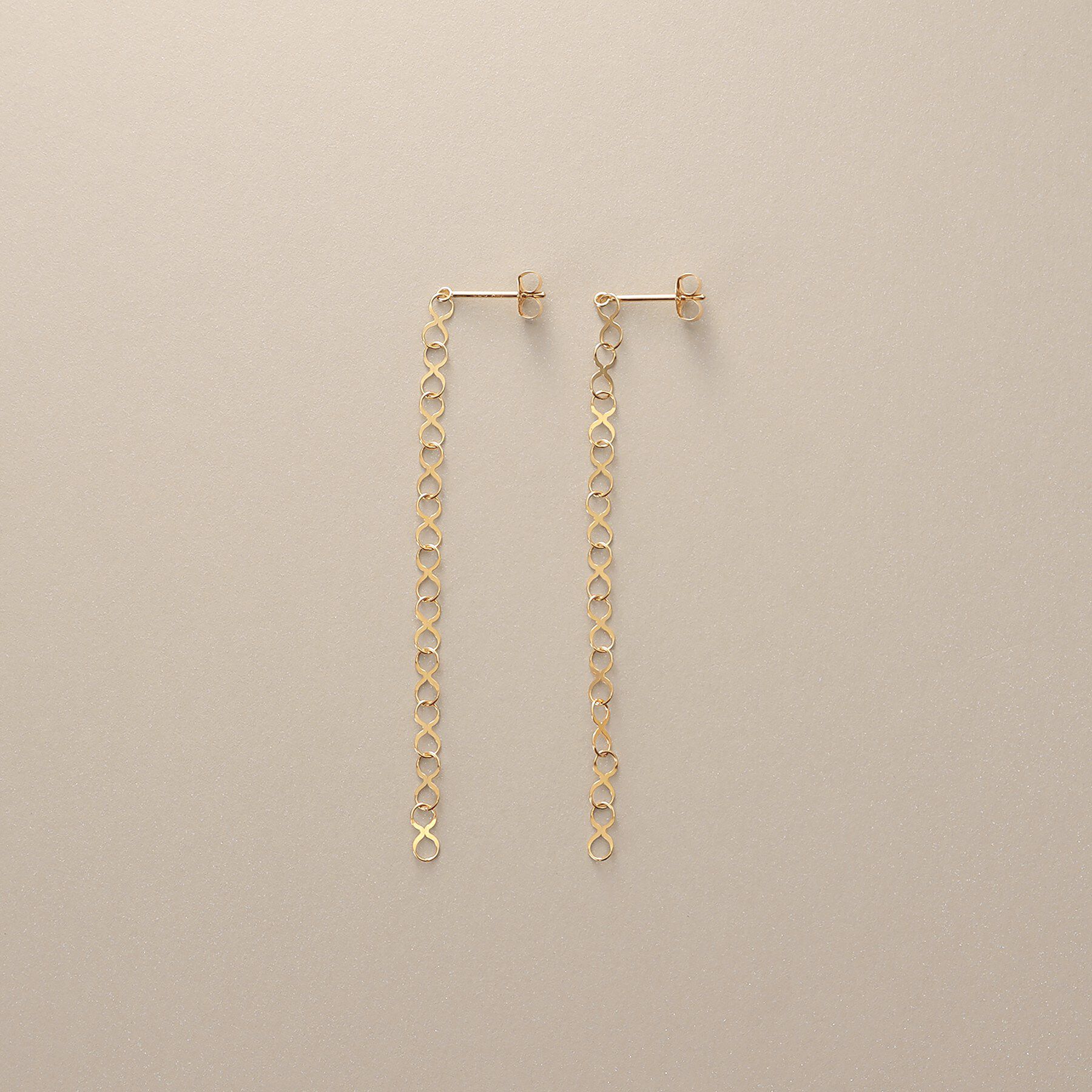 COCOSHNIK「K10X大チェーン スタッドピアス」|ピアス|