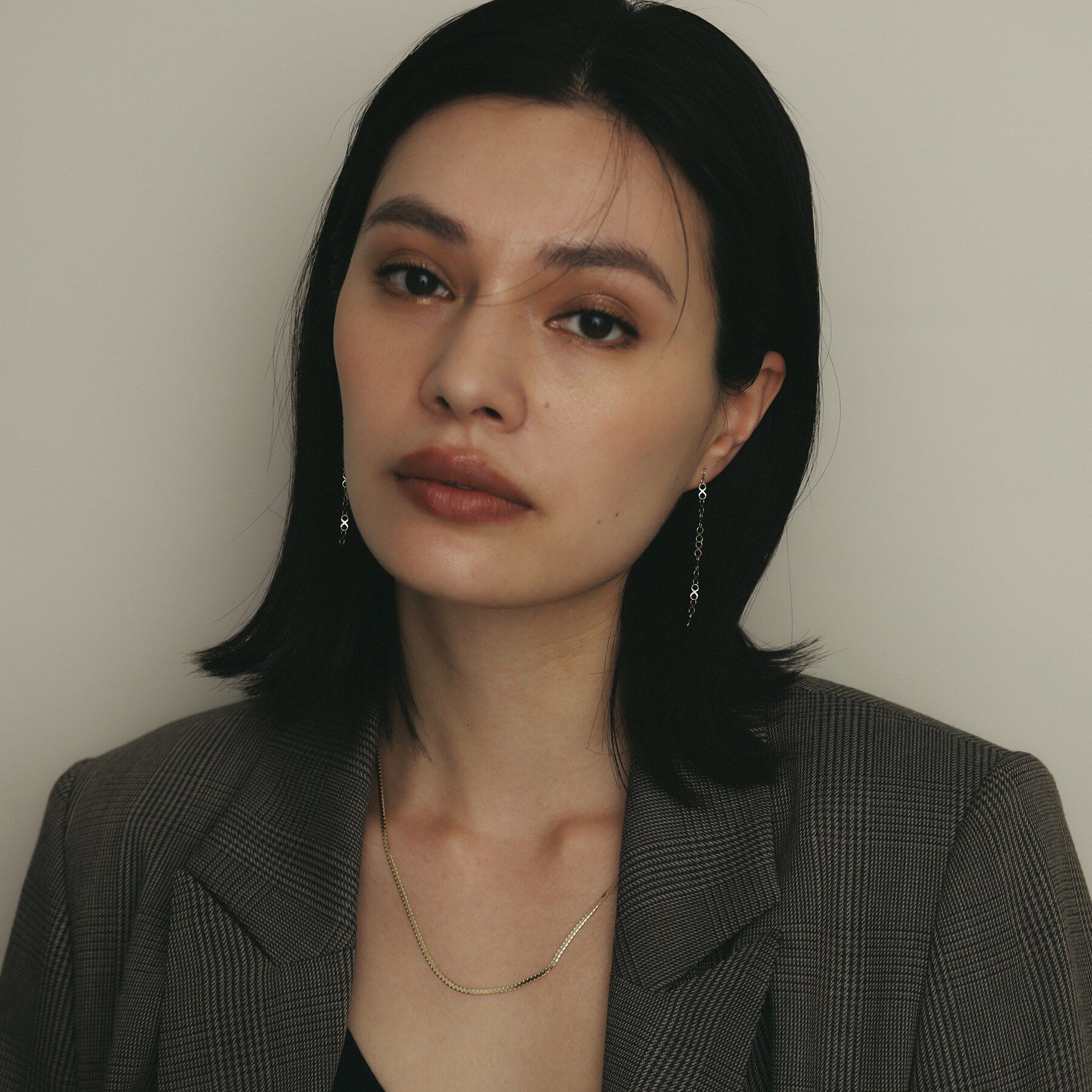 COCOSHNIK「K10X大チェーン スタッドピアス」|ピアス|