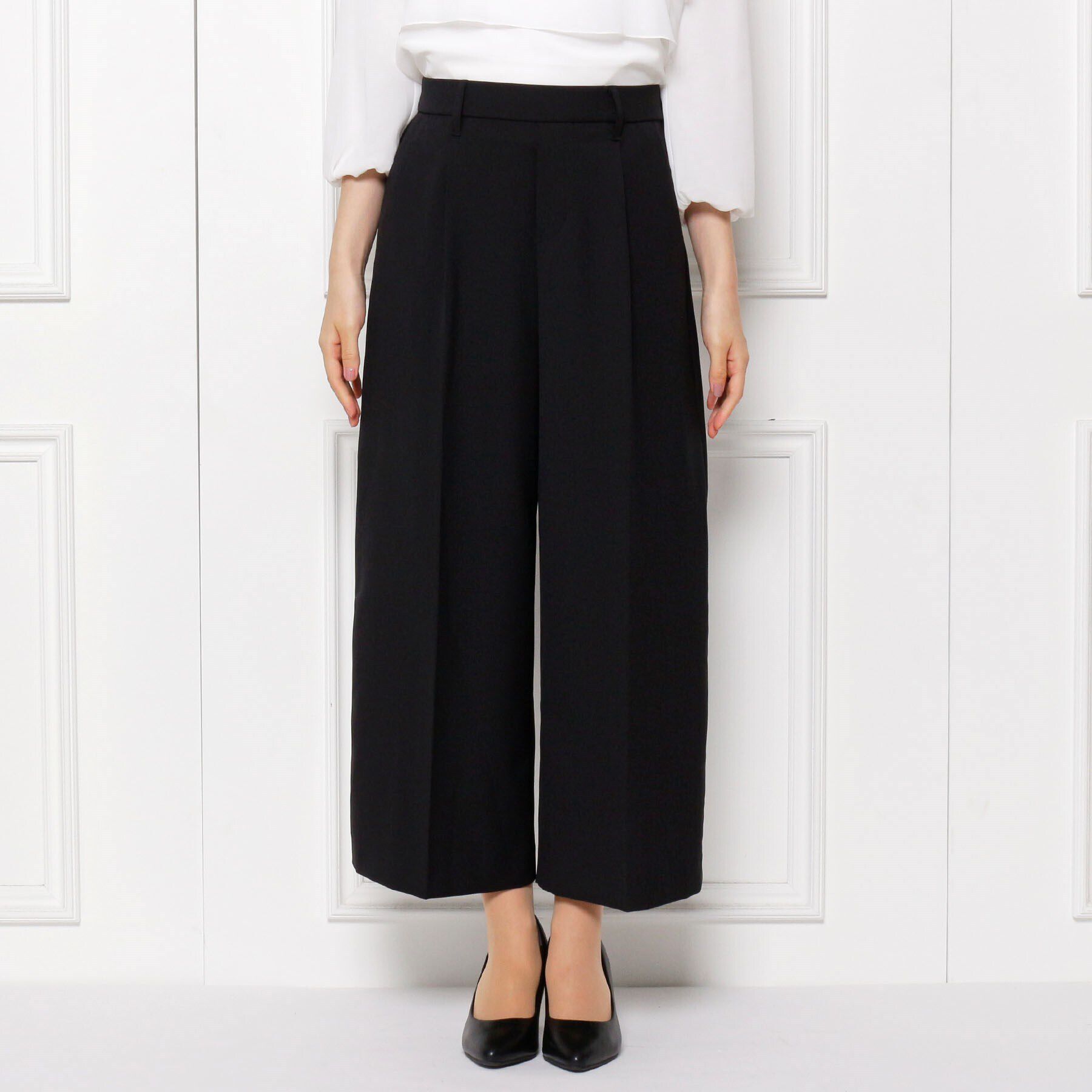 SHOO･LA･RUE「【S-5L/洗濯機可/2WAYストレッチ】ダブルクロスワイドパンツ」|その他|