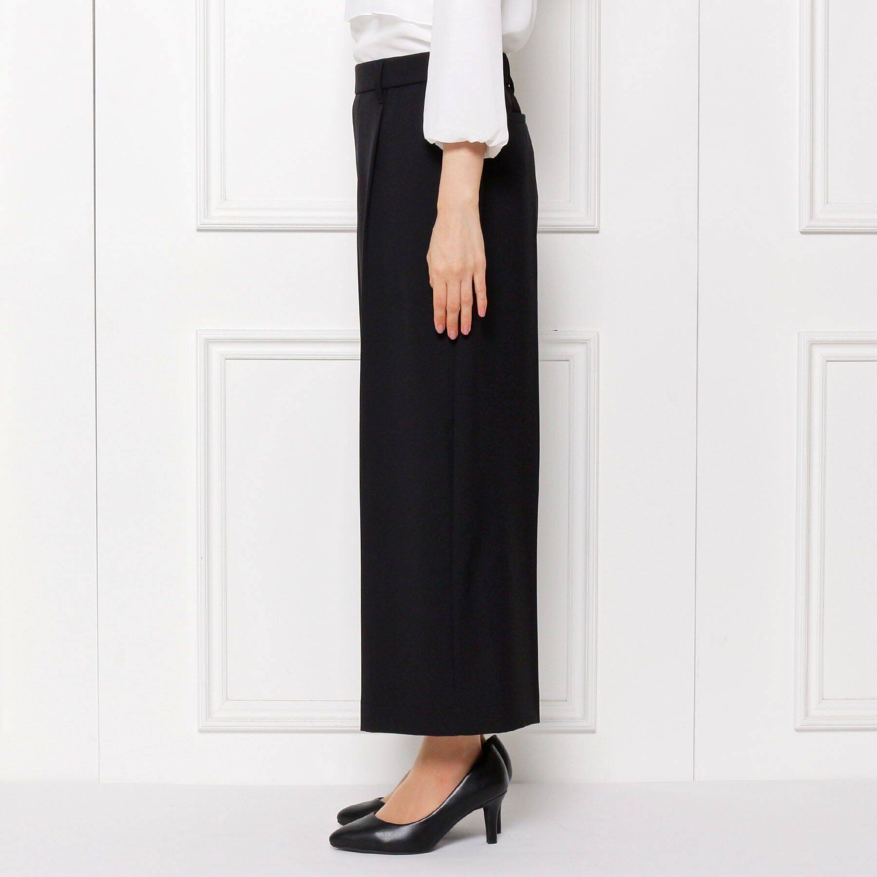 SHOO･LA･RUE「【S-5L/洗濯機可/2WAYストレッチ】ダブルクロスワイドパンツ」|その他|