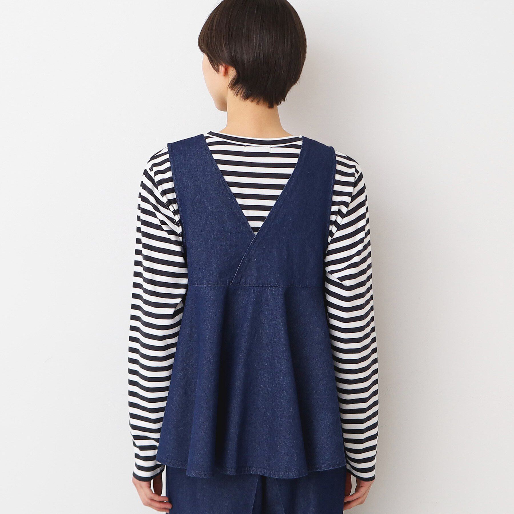 Dessin「【洗える】デニムペプラムベスト」|ベスト・ジレ|
