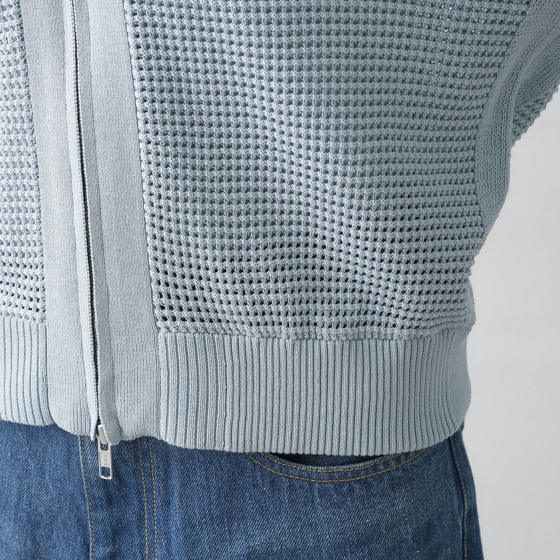 Dessin「【洗える】コットンメッシュニットカーディガン」|カーディガン|