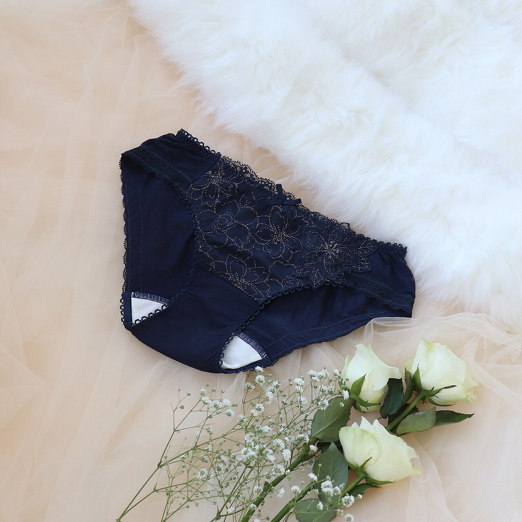 Risa Magli「◆ジョエル サニタリーショーツ」|インナー|ネイビー(093)