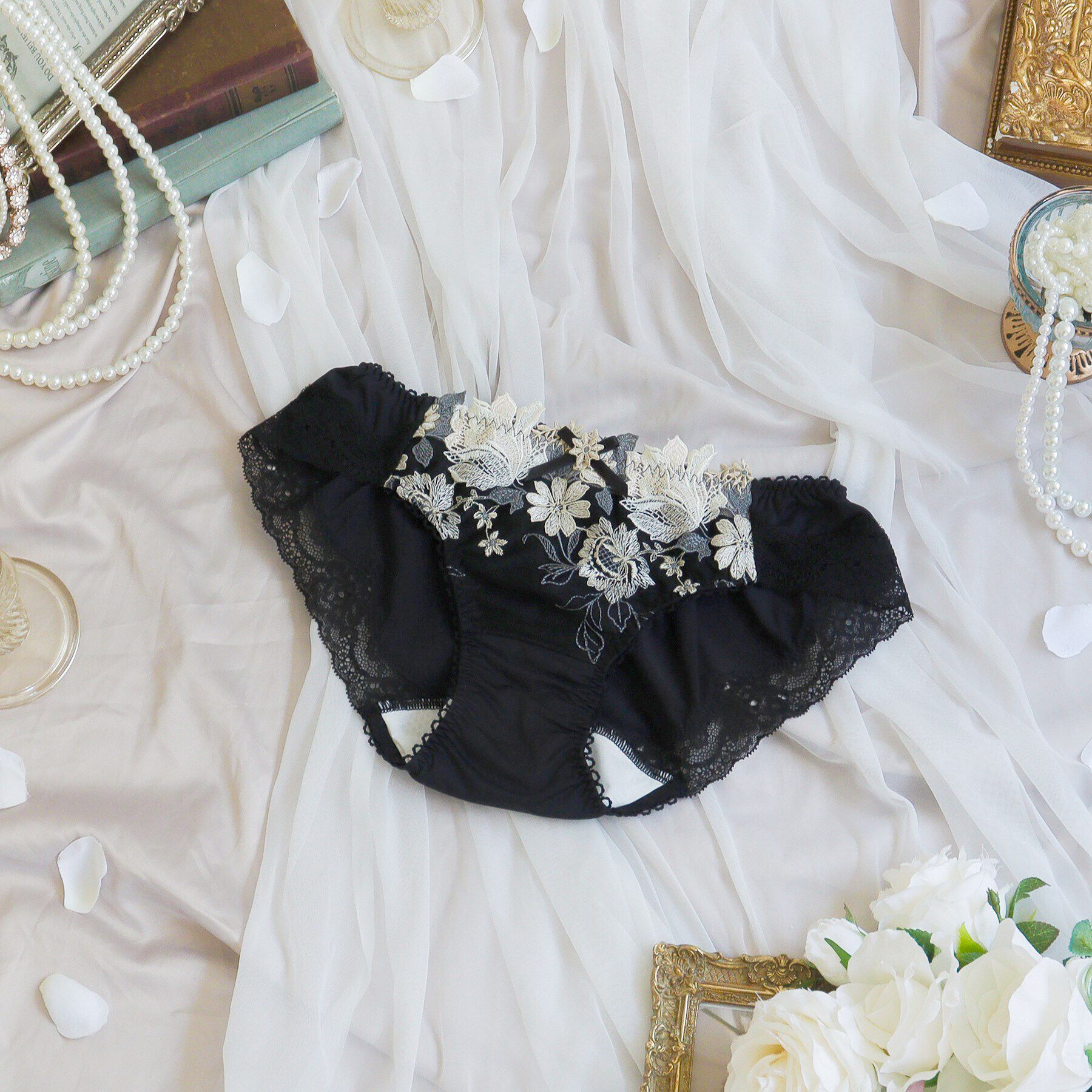 Risa Magli「アデラ サニタリーショーツ」|インナー|ブラック(019)