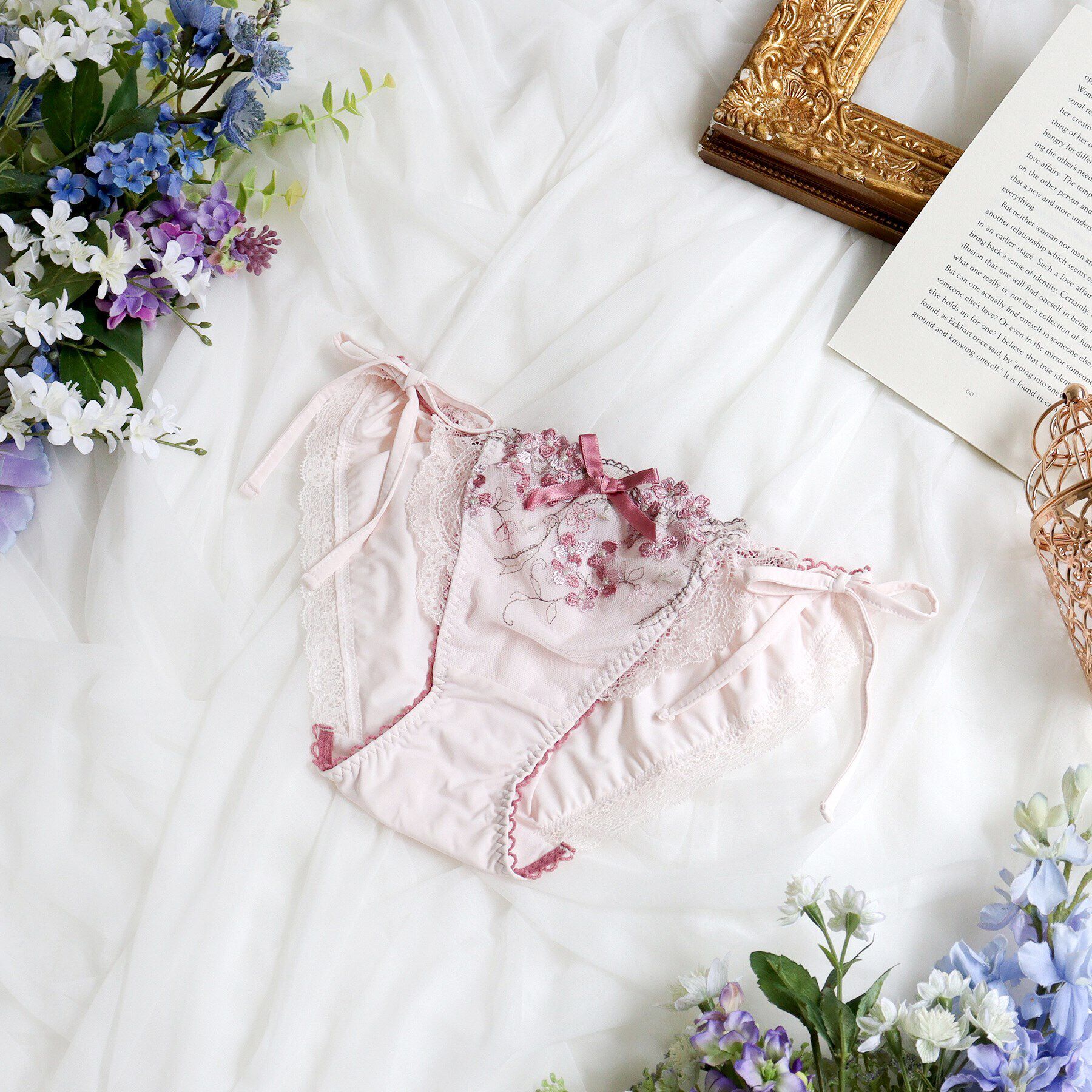 Risa Magli「クラーラ リボンショーツ」|インナー|ピンク(071)