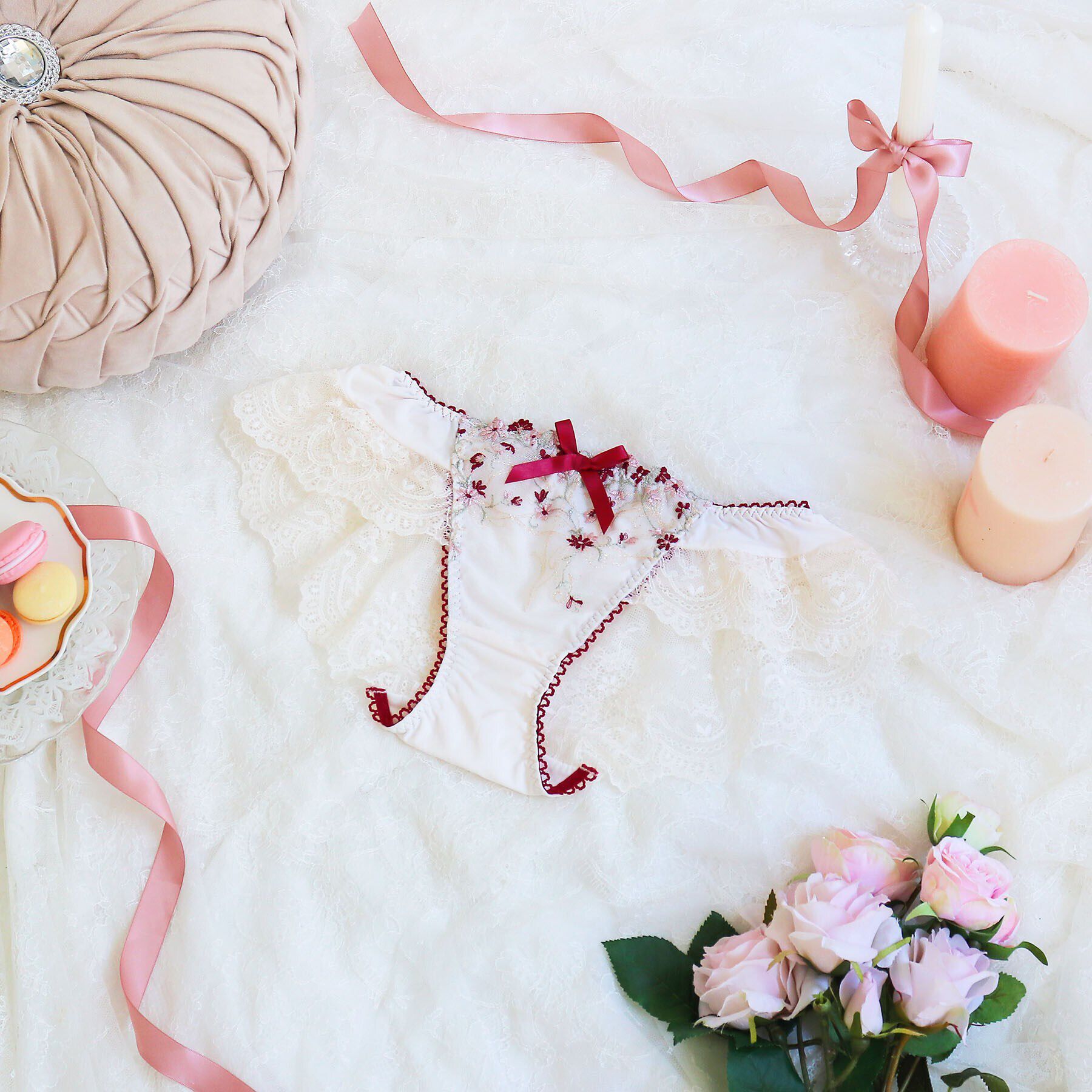 Risa Magli「ティナ フレアショーツ」|インナー|レッド(061)