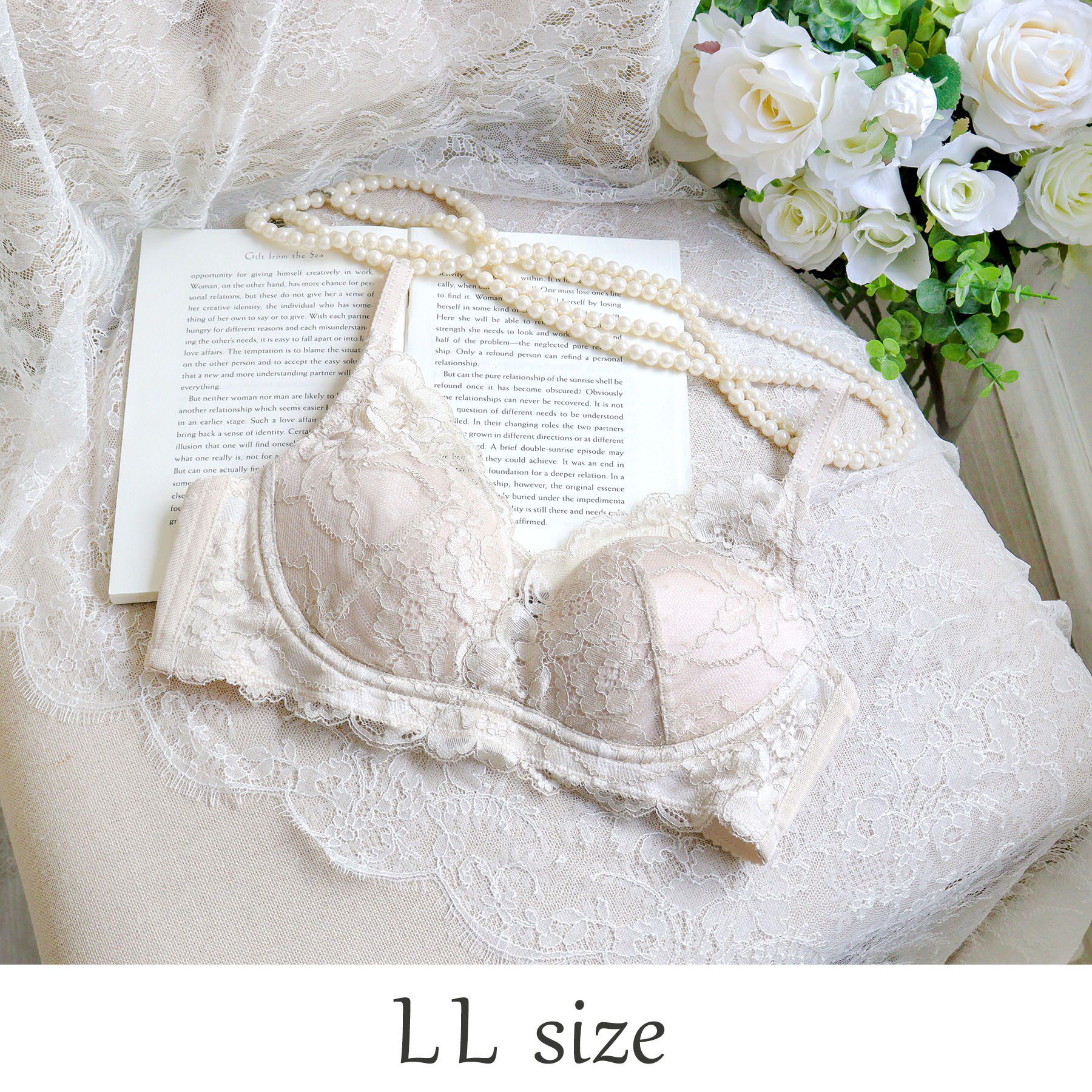 Risa Magli「ノーラ ナチュラルアレンジブラ（LL）」|インナー|グレージュ(050)