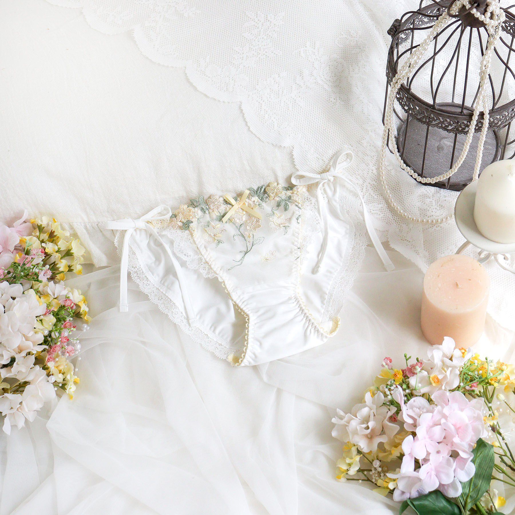 Risa Magli「ナヨン リボンショーツ」|インナー|イエロー(032)