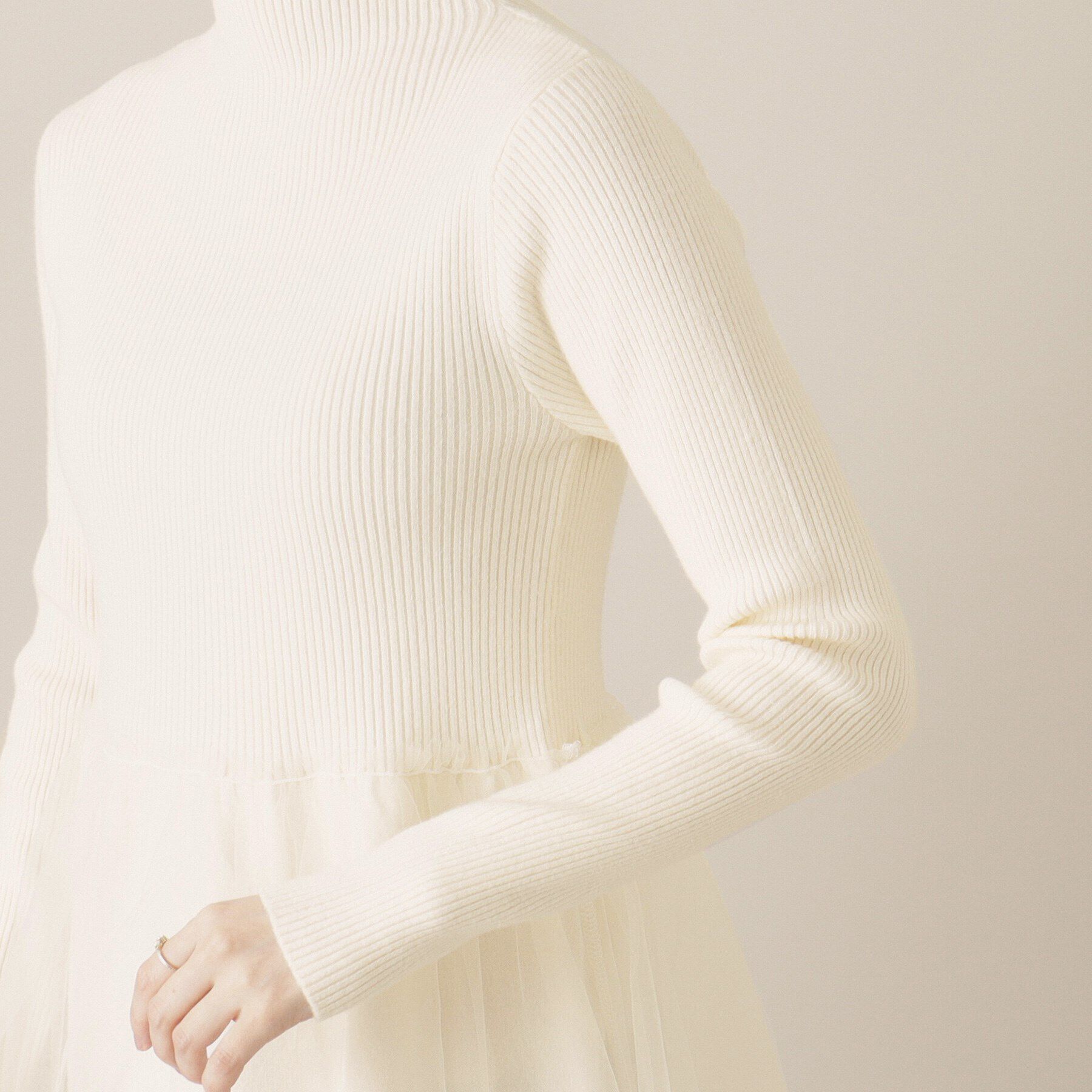 ITS&rsquo;DEMO「【手洗い可】チュールペプラムニット」|ニット・セーター|