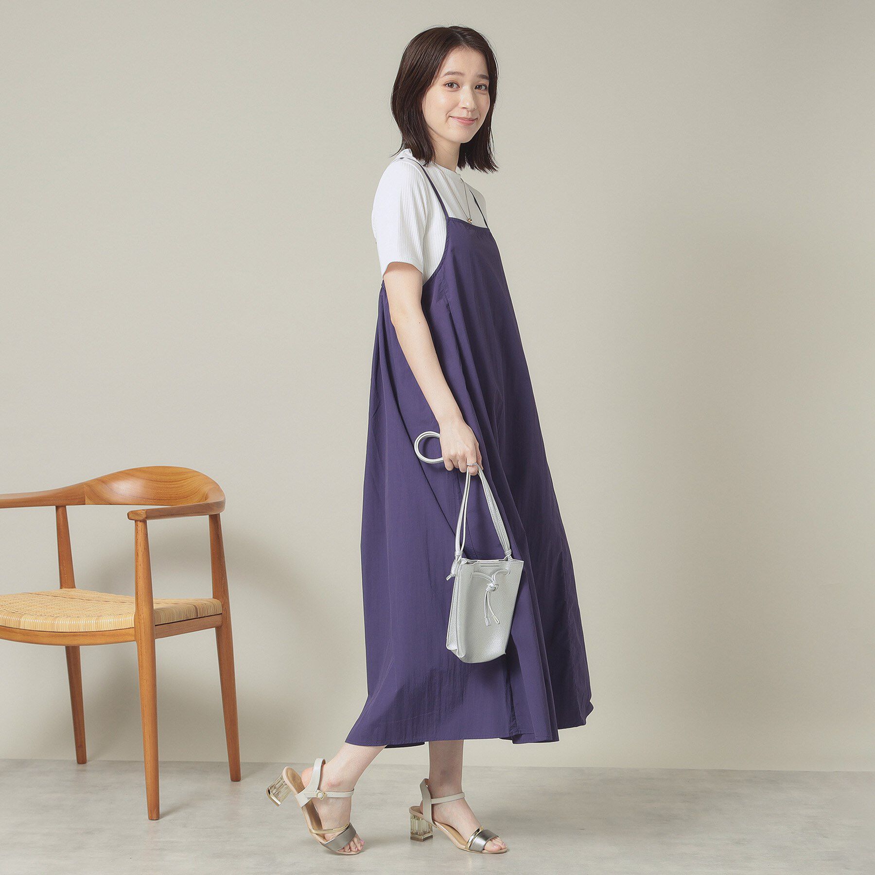 ITS&rsquo;DEMO「【撥水／洗濯機OK】キャミワンピース＜旅服シリーズ＞」|ワンピース|