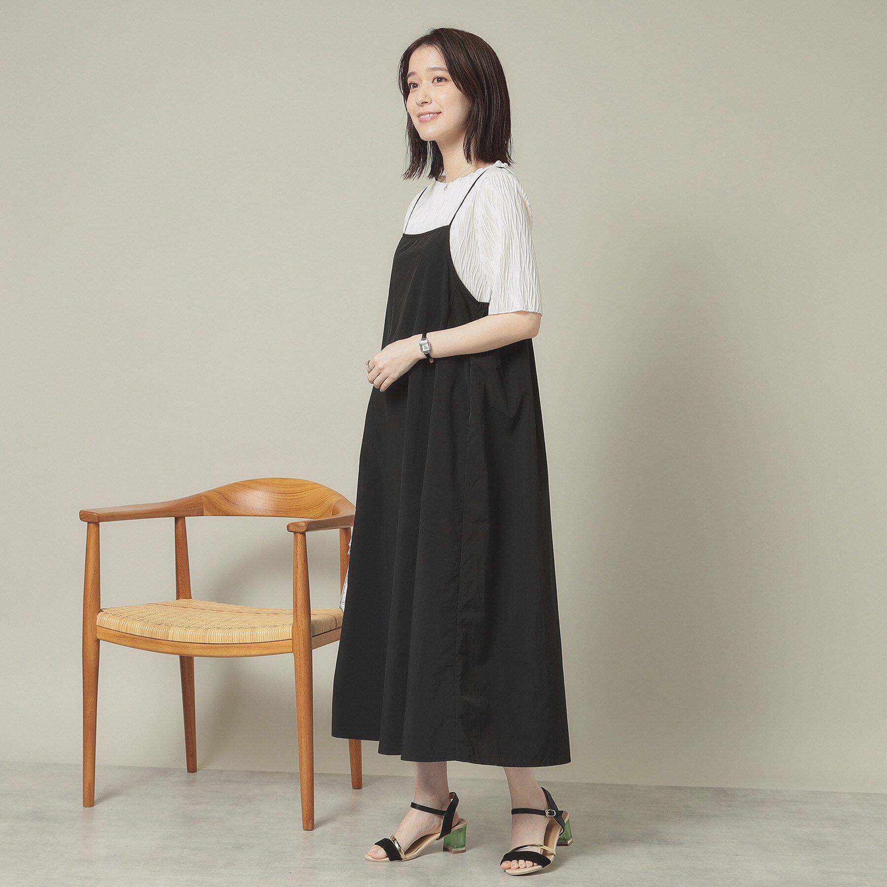 ITS&rsquo;DEMO「【撥水／洗濯機OK】キャミワンピース＜旅服シリーズ＞」|ワンピース|