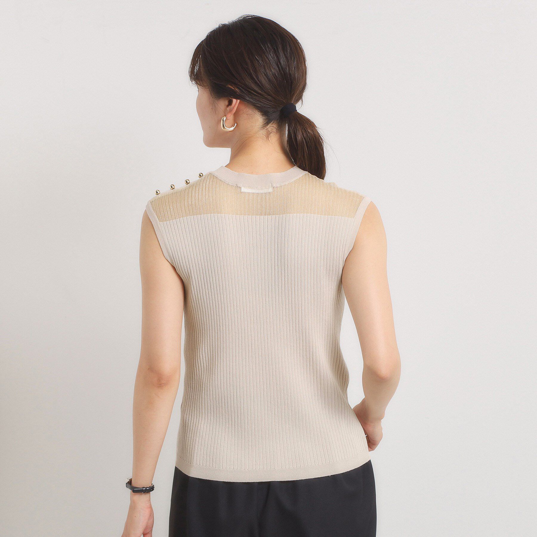 ITS&rsquo;DEMO「【手洗い可】シアー切替ニット」|ニット・セーター|