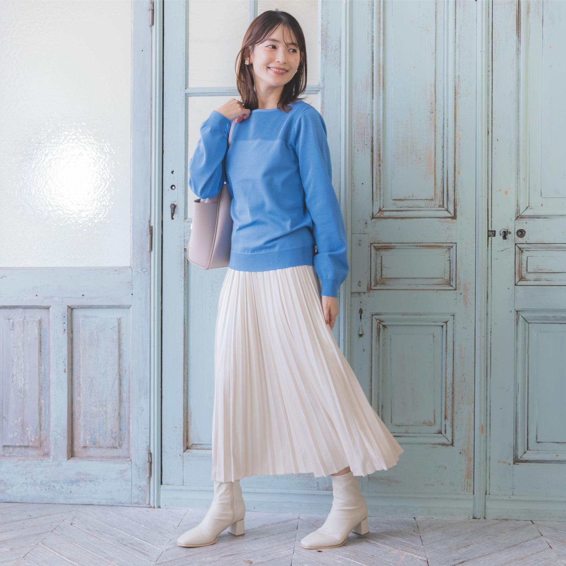 ITS&rsquo;DEMO「【縮みに強い／洗濯機OK】編地切替ニットプルオーバー」|ニット・セーター|