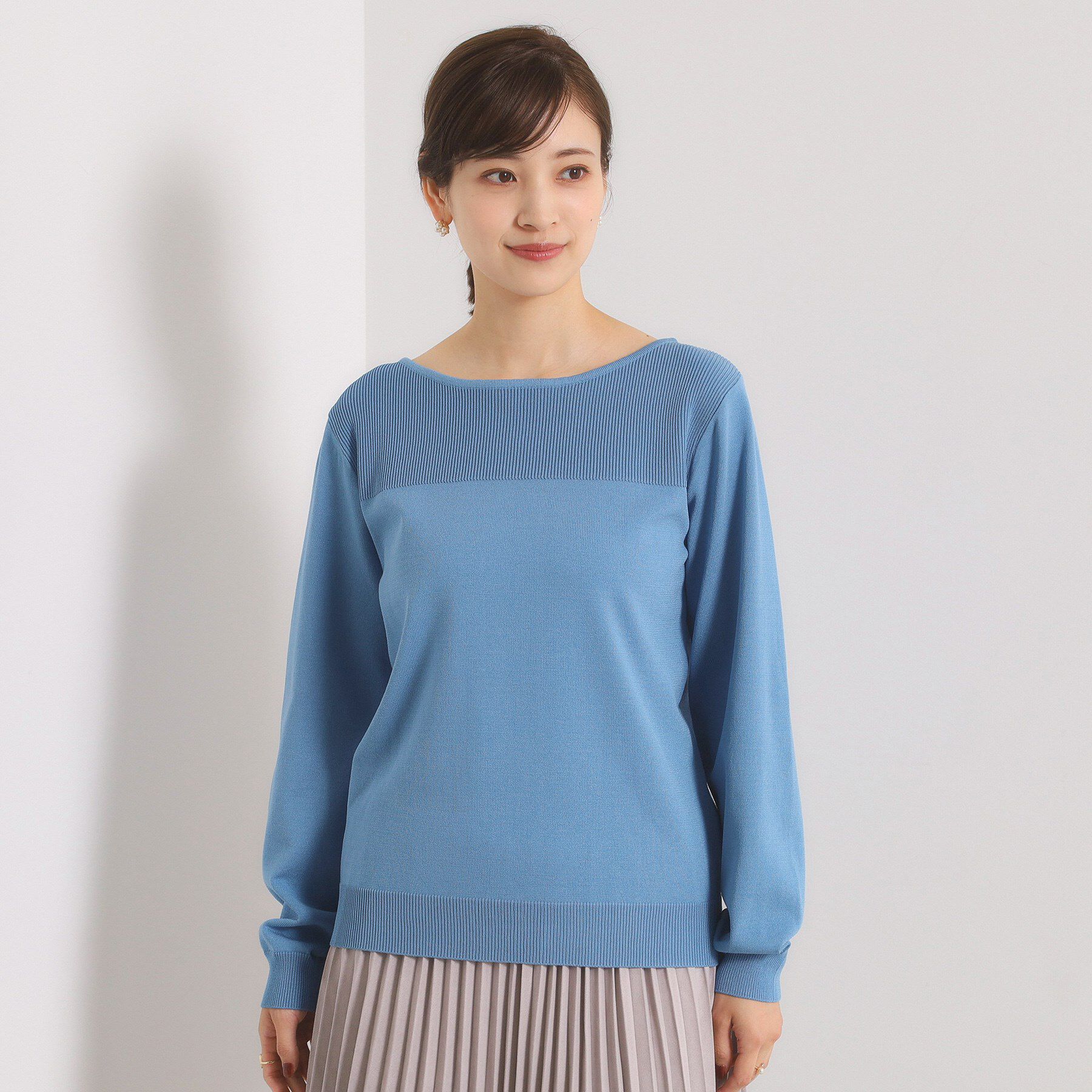 ITS&rsquo;DEMO「【縮みに強い／洗濯機OK】編地切替ニットプルオーバー」|ニット・セーター|