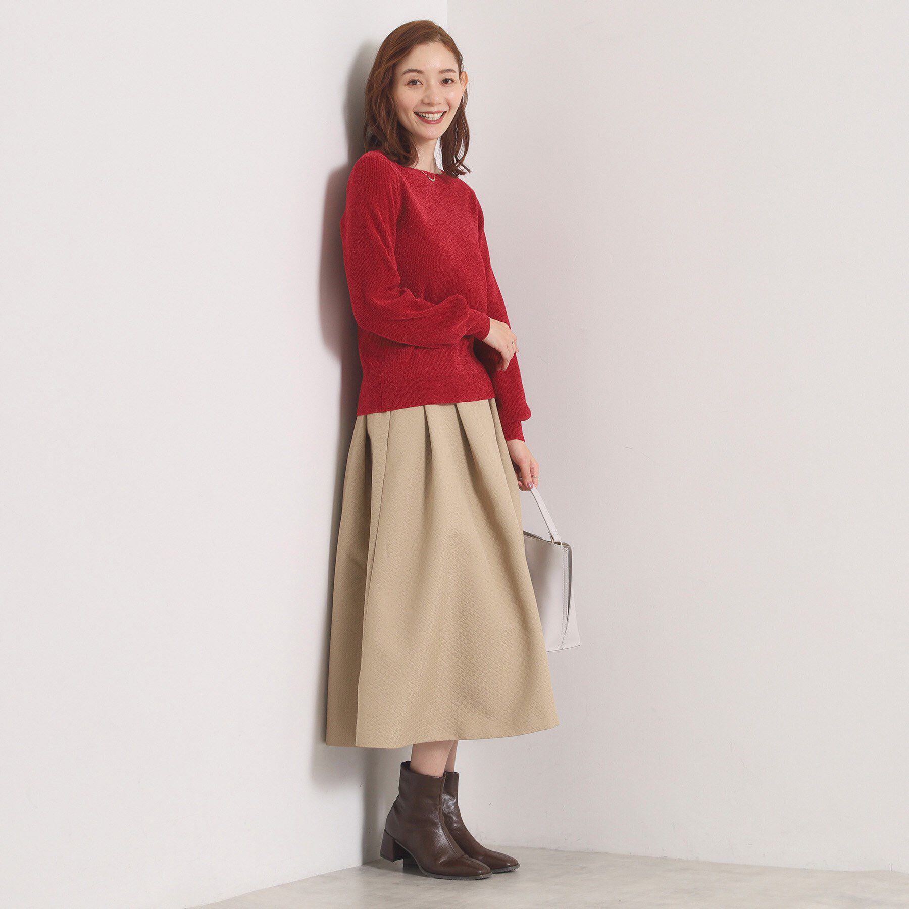 ITS&rsquo;DEMO「【手洗い可／ウエストゴム】千鳥ジャカードスカート」|スカート|