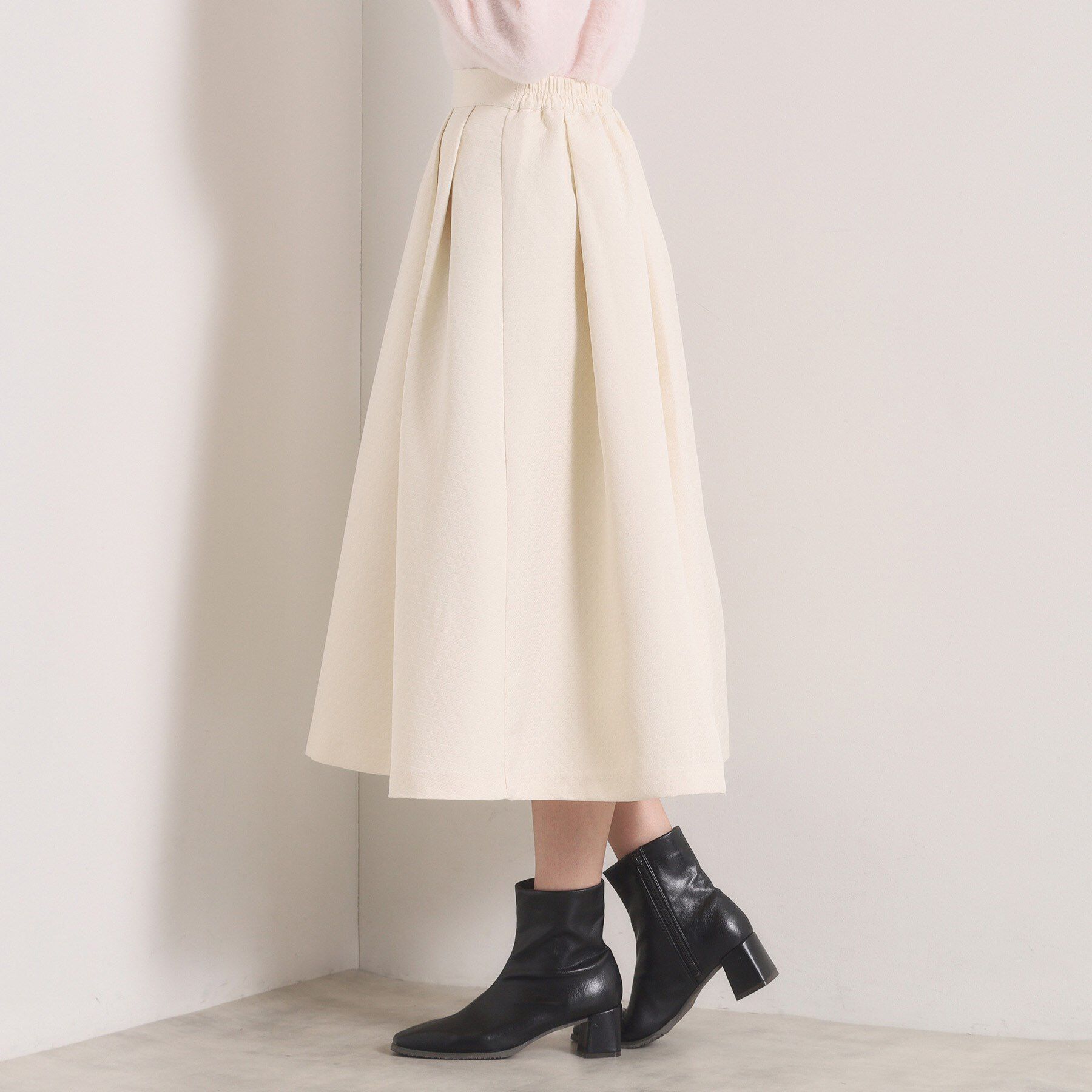 ITS&rsquo;DEMO「【手洗い可／ウエストゴム】千鳥ジャカードスカート」|スカート|