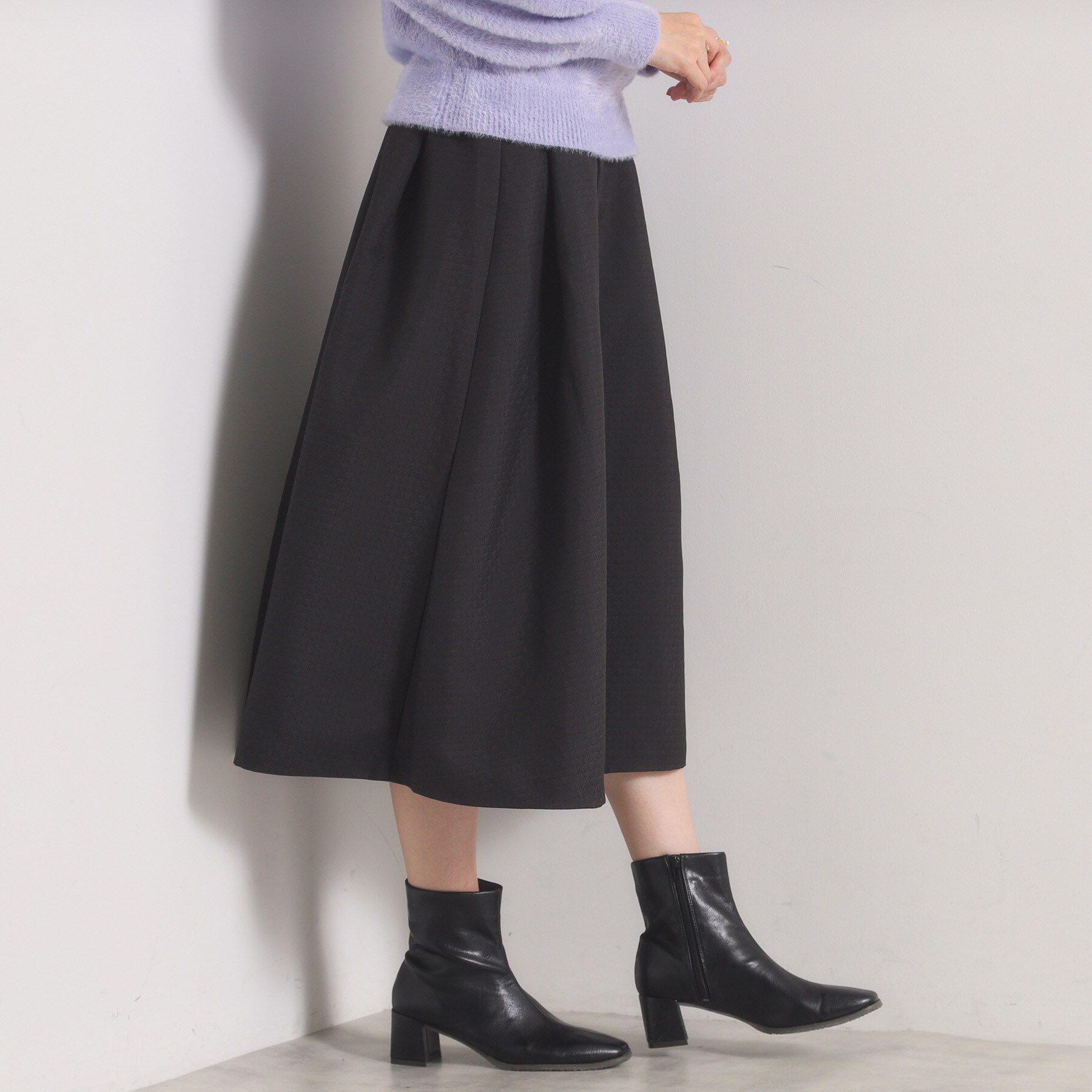 ITS&rsquo;DEMO「【手洗い可／ウエストゴム】千鳥ジャカードスカート」|スカート|