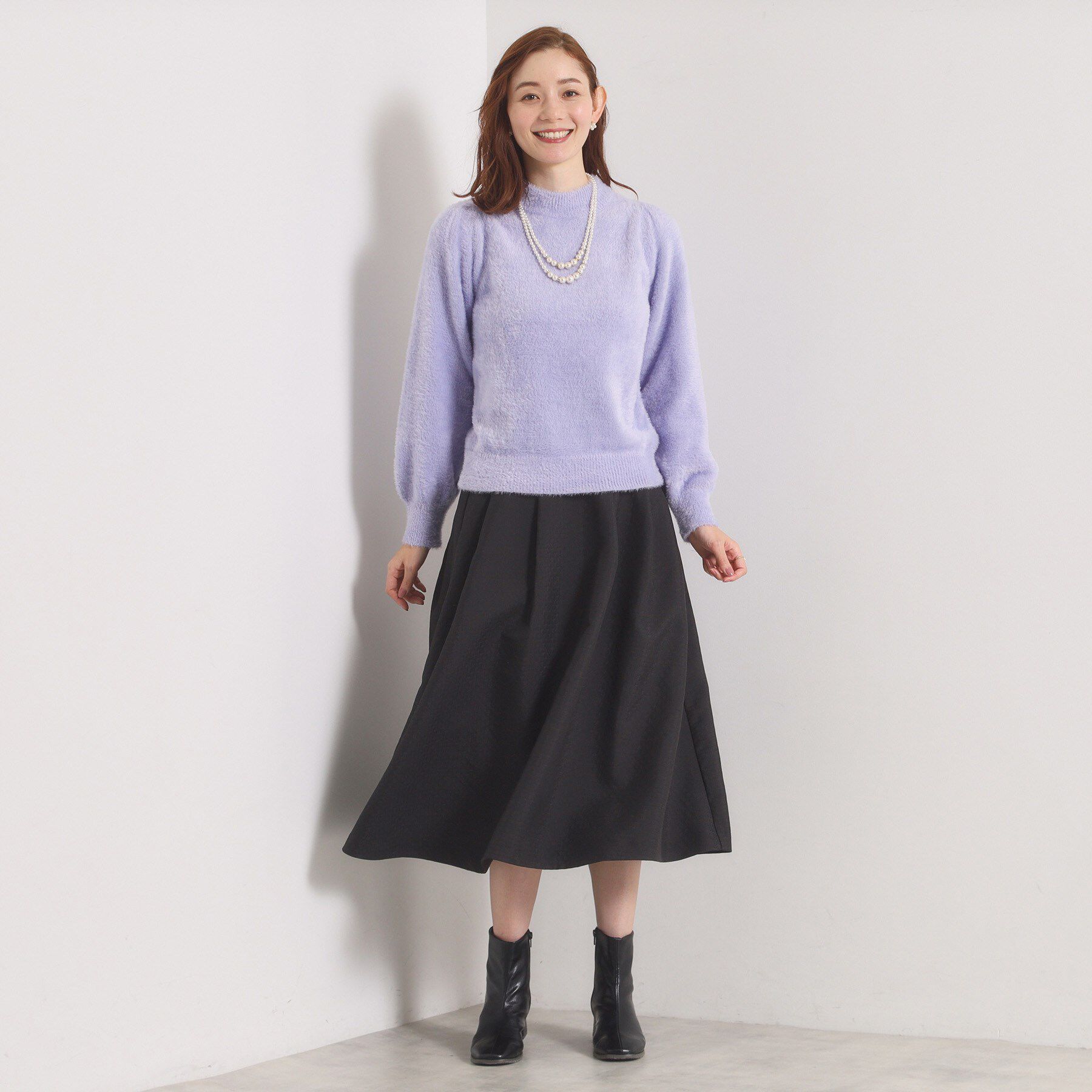 ITS&rsquo;DEMO「【手洗い可／ウエストゴム】千鳥ジャカードスカート」|スカート|