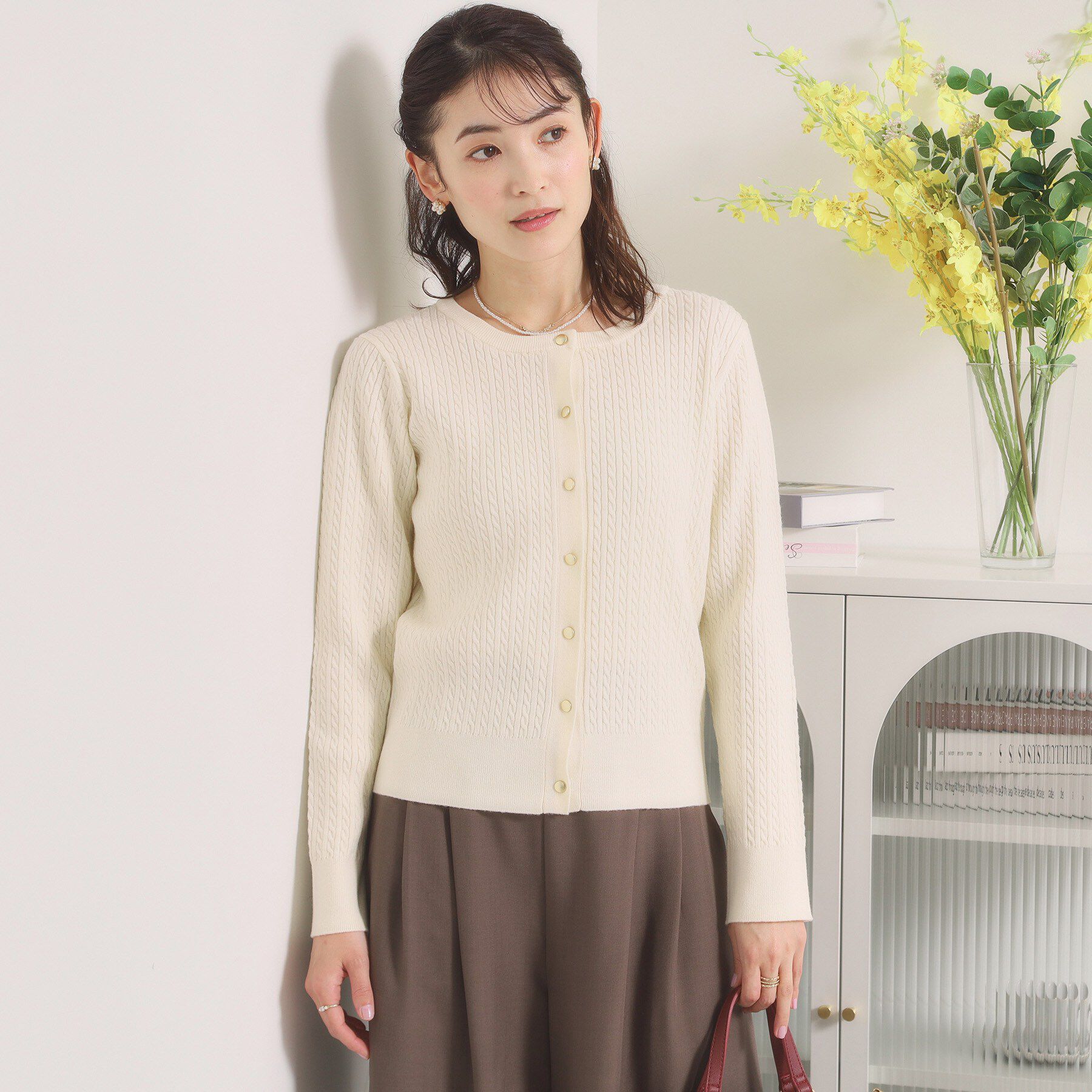 ITS&rsquo;DEMO「【手洗い可】ミニケーブルニットカーディガン」|カーディガン|