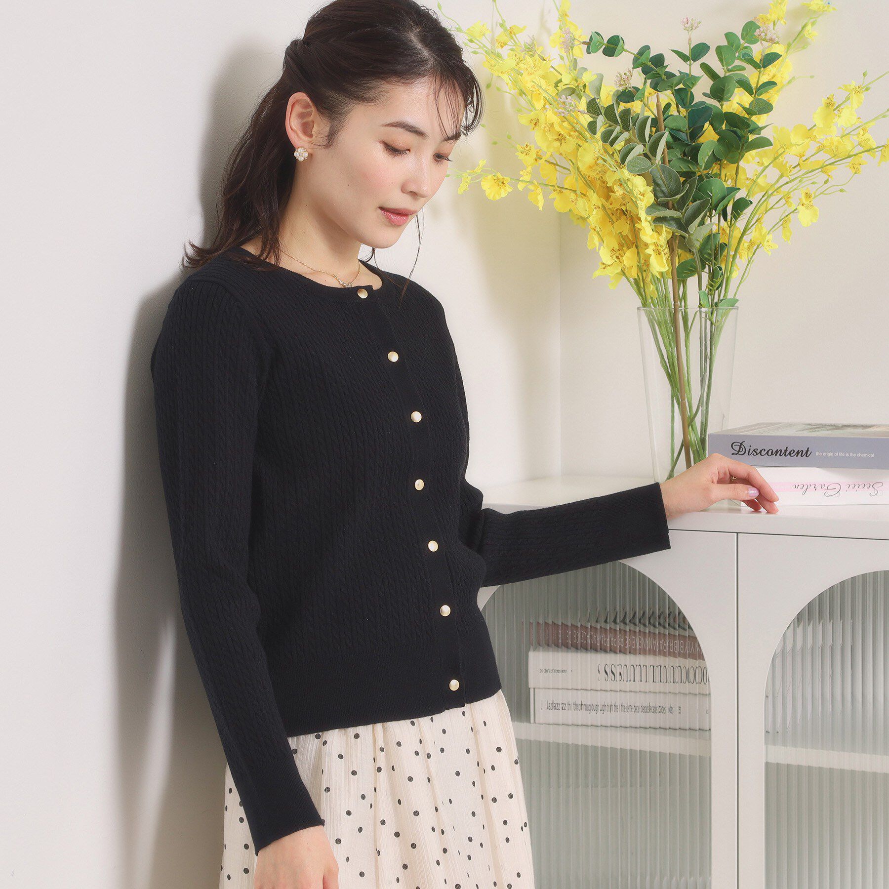 ITS&rsquo;DEMO「【手洗い可】ミニケーブルニットカーディガン」|カーディガン|