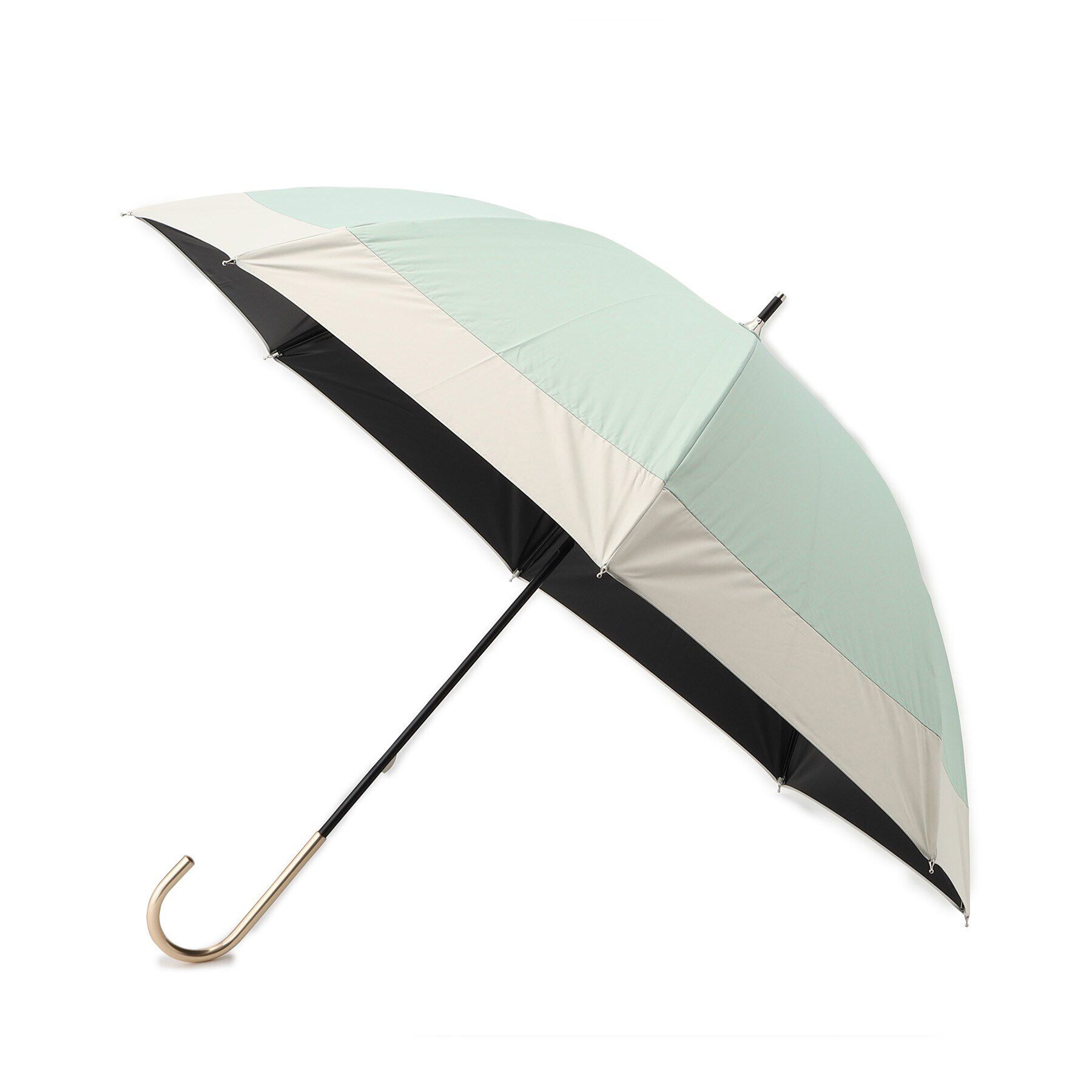 Ober Tashe「【UVカット率99.9％以上/遮光率99.9％以上/レイン/日傘/UVカット】バイカラー長傘」|傘|ｸﾞﾘｰﾝ(022)