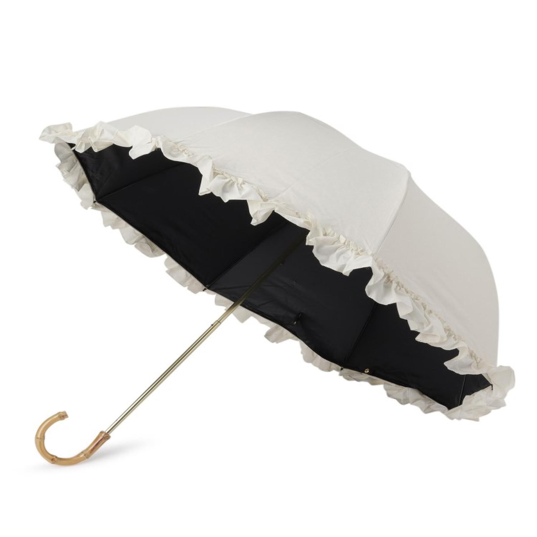 Ober Tashe「pink trick/ピンクトリック　遮光率100％！2段折傘フリル折りたたみ日傘（晴雨兼用）」|傘|